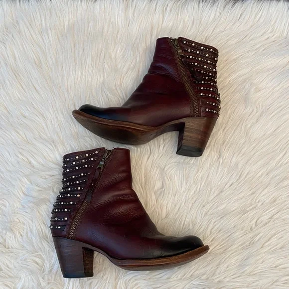 Denver Brown Studded Lady Gabriel Ankle Boots, Size 7.5 - Picture 6 of 17